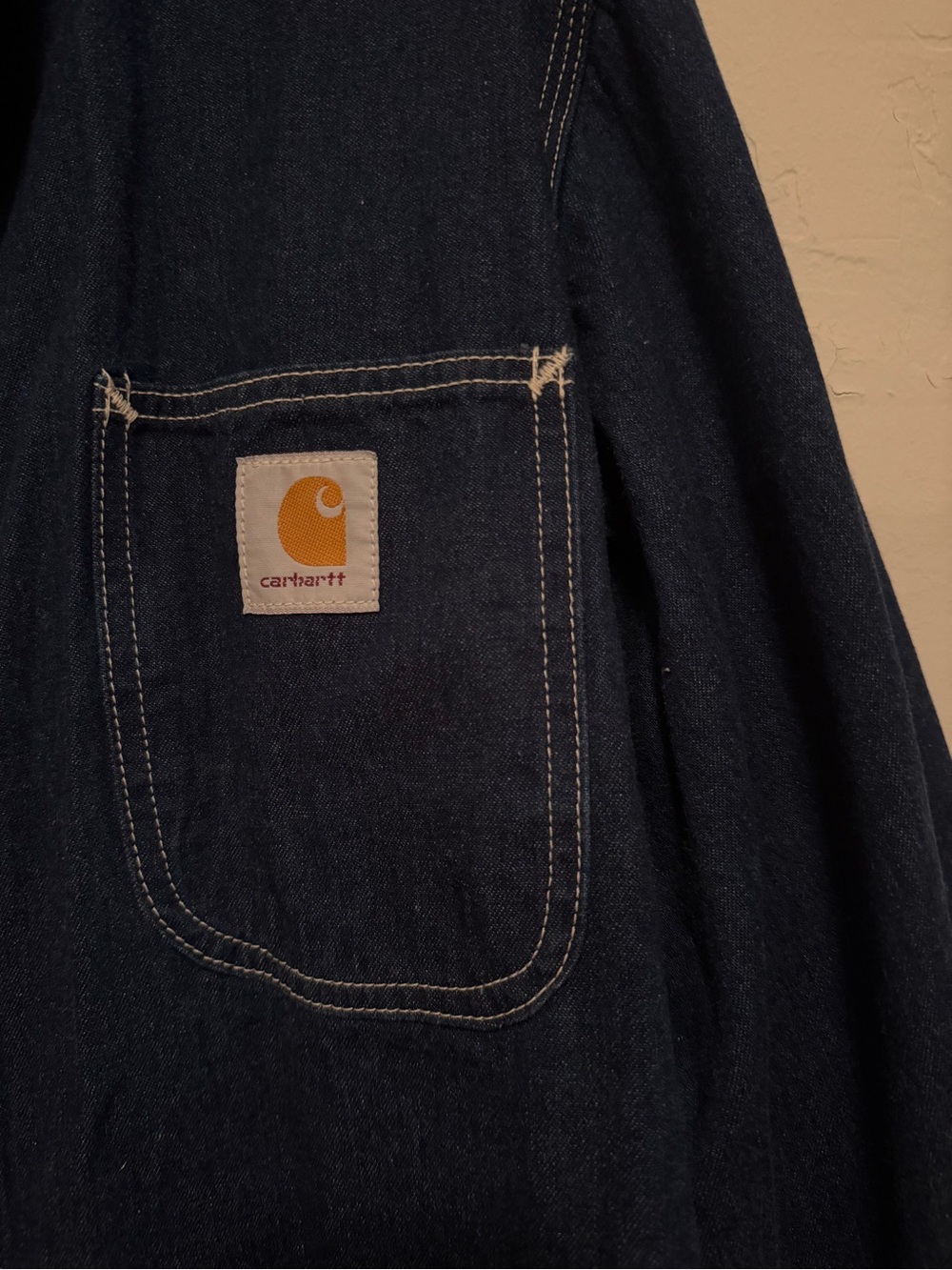 Vintage Carhartt Mint Condition 8C Unlined Indigo Denim Chore Coat Size 40 - Picture 4 of 8
